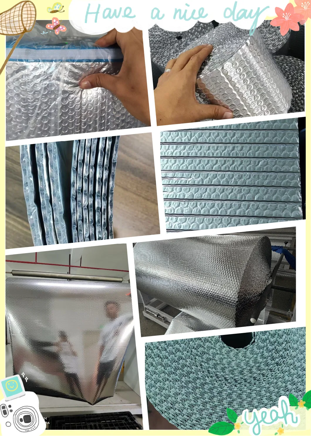 Aluminium Self Adhesive Sound Insulation Material Bubble Foil Wrap Insulation